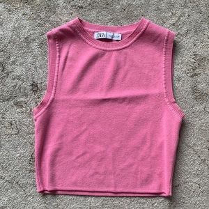 A pink ZARA top.